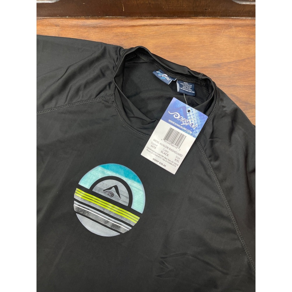 NWT Kanu Surf Rash Guard Avalon Swim Short Sleeve Men's SZ XXL MSRP $38.00 NWT